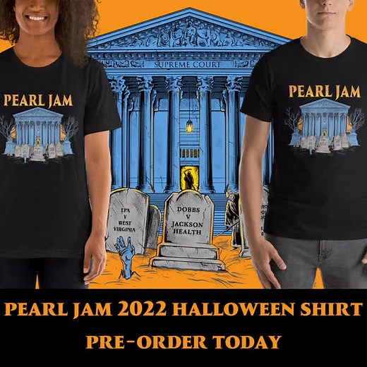 This year has been SUPREMELY scary! 2022 Halloween shirts for Pre-Order in the shop: https://pj.lnk.to/halloween22FP #ripyourrights | Pearl Jam