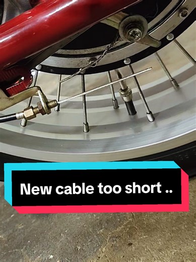 I'm sick of all this outdated poo. I just want my new motor and battery already... From doing a rough measure of the frame, 2m seems like it would of been perfect but apparently not. The original cable is longer. I was trying to get it fixed before the Ebike show happens tonight but it looks like the bike isn't moving any time soon. I now how to spend more money and buy the correct size cable, on top of the new front rim I have to buy too. Now both brakes aren't good. Which means it's unsafe whi