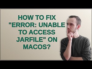 Apple: How to fix "Error: Unable to access jarfile" on MacOS?