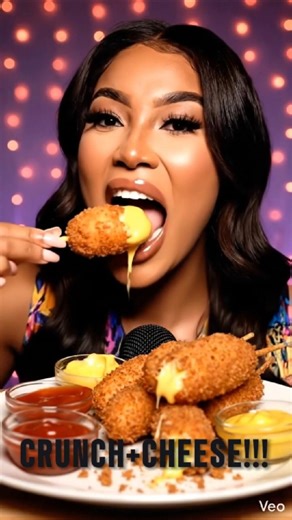 Ranking This Cheese Corn Dog #asmr #foodreview #mukbang #ai #satisfying