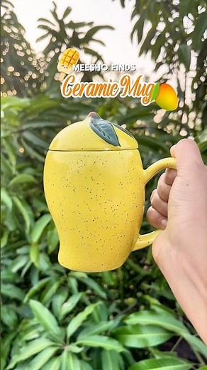 🥭 Mango Ceramic Mug with Lid 😍 | Cute Meesho Home Decor Find ✨
