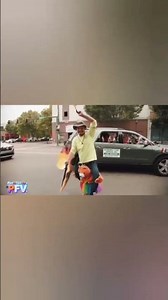 Street Juggling with Flag Sticks 🎪 | Amazing Road Performance!