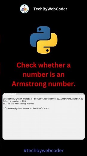 Day 03: Armstrong Number in Python