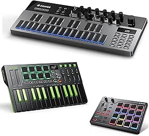 Donner DMK25 Pro MIDI Keyboard+Starry MIDI Pad+Essential B1 Synthesizer