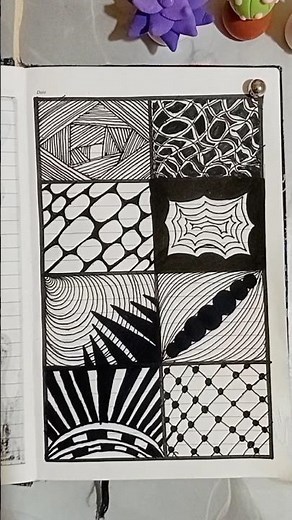 Easy Zentangle Pattern tutorial ✨️ #zentanglepattern #mandala #patternmaking #shorts #viral #yt #art