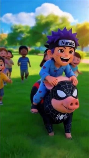 O Porquinho do Naruto Virou Super-Herói?! 😱🔥 #shorts #naruto #goku #luffy #anime #ia #historia