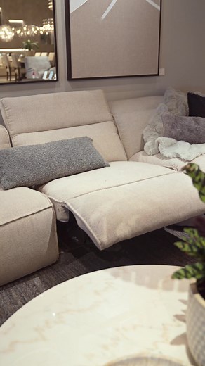 Kick back in comfort with our Coburn Motion Collection! 🛋️ This social media favorite reclines at the push of a button...and even better? It comes upholstered in @cryptonfabric for worry-free maintenance. | Arhaus
