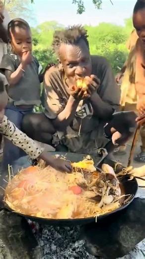 “Traditional Cooking with Tribal Children | Ludu Meat Feast” #VillageCooking#FoodAdventure #africa