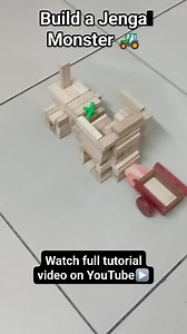 Watch full tutorial video on YouTube - https://youtu.be/l8kkxIU6STk?si=EuJt0dvMnsQzQGhJ #jengachallenge #StackingFun #jengabus #jengahouse #GameTime #jenga #buildingblocks #wooden #jengatower #woodenbus #woodenblocks | Jenga Wooden Blocks Building
