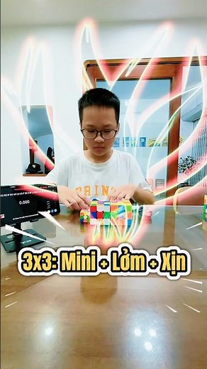 Thử thách 3x3: Mini + Lởm + Xịn #speedcubing #rubikstorevn #rubikscube #rubik