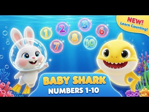“Counting 1–10 with Baby Shark & Bunny | Numbers Song for Kids”