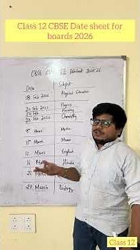 CBSE class 12 Date sheet for Boards 2026 Announced Check Official Website for confirmation