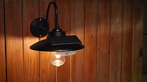 Solar Barn Light Outdoor, Farmhouse Wall Mount Vintage Light with 3 Lighting Modes & Motion Sensing, Solar Wall Light Decor for Barn, Shed, Chicken coop, Porch, Patio, 1 Pack