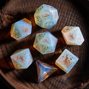 Opalite Glass Dice Set: Elden Ring Malenia Inspired DND Dice - Etsy
