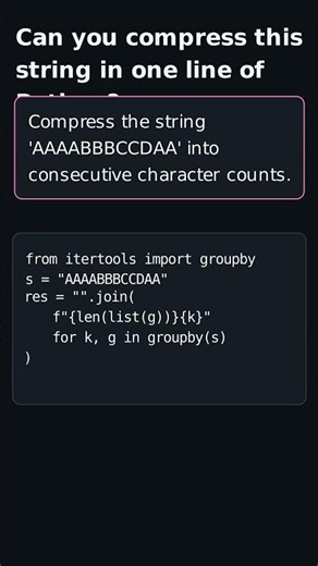 How to Compress Strings in Python with itertools groupby 🐍