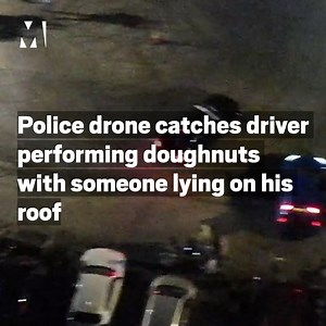 8.2K views · 34 reactions | A police drone has captured some truly shocking footage of a man doing doughnuts in his car with someone on his roof. In the video, his car can be seen drifting dangerously close to some of the spectators. | Metro | Facebook