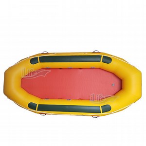 [Hot Item] Ilife 14FT Inflatable Fishing Raft Frame White Water Inflatable Fishing Raft Rowing Boat
