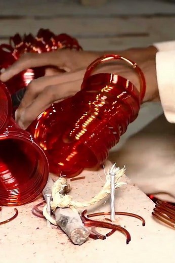 Spectacular Glass Bangle Making Process in Factory - P5