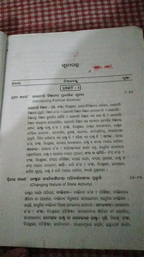 Here is the table of contents for a Political Science textbook,... | Filo