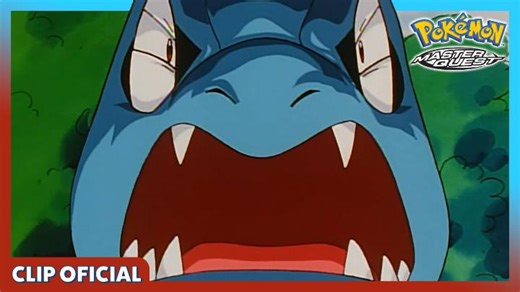 ¿Quién puede poner la cara de más miedo? ¿Totodile o Charizard? 👹 Ash y Totodile combaten contra Jessie y Charizard, ¡que lanzan unos ataques muy raros! | Pokémon