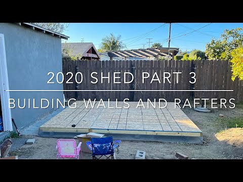 Building a Costco Yardline Stirling Shed Part 3: Walls and Rafters