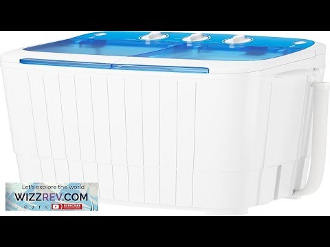 Superday Portable Washing Machine 17.6lbs Mini Compact Twin Tub Washing Machine Laundry