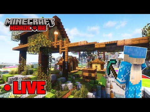 Hardcore Minecraft LIVE - Swamp City Building (22k day world)