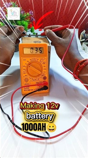 homemade 12 volt battery making 🫨😀|#shortsfeed #experiment #12vbattery