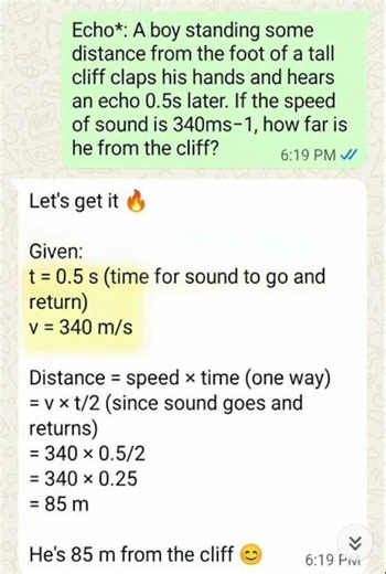 How to calculate echo sounds #physics