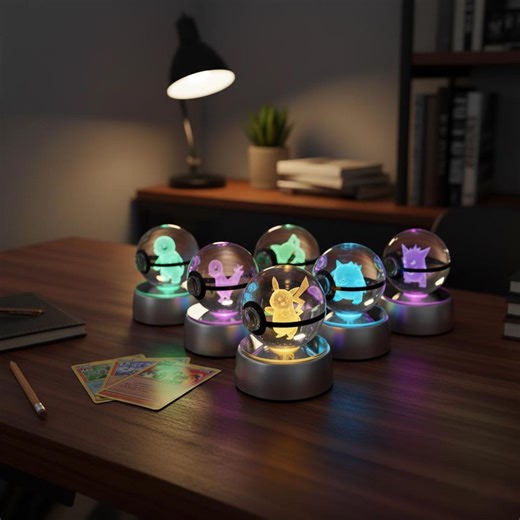 3D Crystal Pokeball Lamp Pokemon Gift, Glowing Crystal Ball, Anime Sculpture Decor, Custom Pokemon Gift for Fans & Kids - Etsy Canada