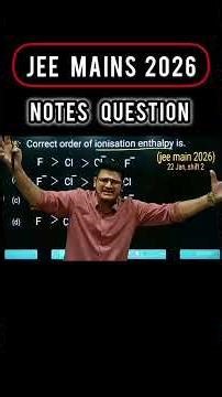 JEE Mains 2026 | Notes Se Hi Questions Aaye 😱 | 100% Proof | Chemistry Strategy
