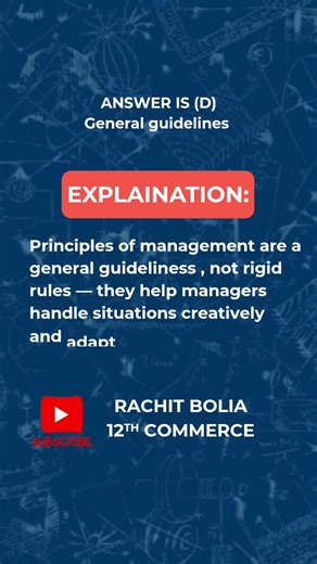 Nature of Principles of Management? | Class 12 BST Quick MCQ #class12bst #shorts