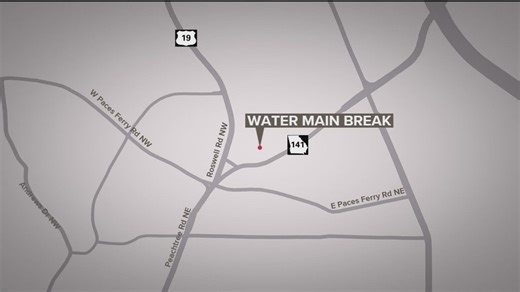 6-inch watermain break off Peachtree Road impacting hundreds of people