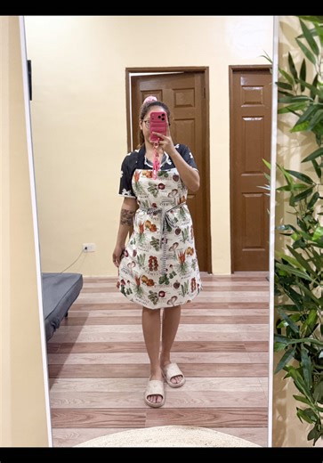 Reversible apron. Not perfect, but I made it. 🥹#beginner #sewing