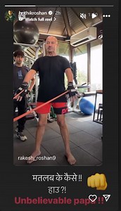 "Unbelievable papa": Hrithik in awe of his dad Rakesh Roshan's inspiring workout session