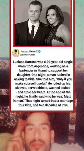 From Bartender to Hollywood Wife: The Matt Damon & Luciana Barroso Love Story
