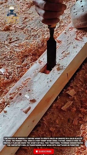 Creating a Perfect Mortise Joint with a Hand Chisel | Traditional Wood Carving Techniques
