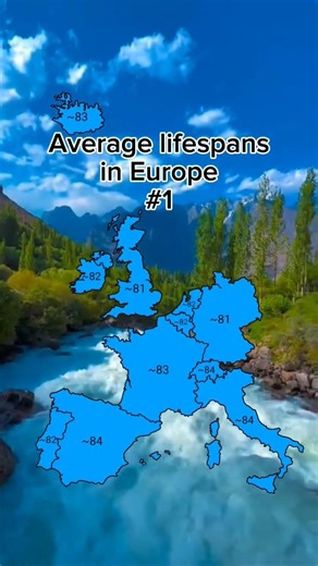 Average lifespans in Europe|Part 1 #europe