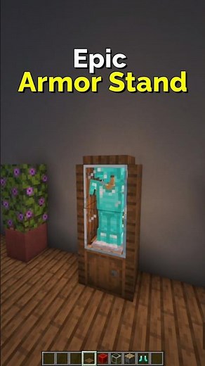 Epic Armor Stand Display in Minecraft – Easy decoration | CupSapling #minecraft #shorts #easy