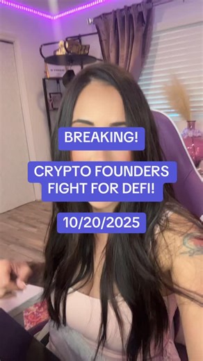 BREAKING! CRYPTO FOUNDERS FIGHT FOR DEFI! 10/20/2025 #crypto #cryptocurrency #finance #defi #coinbase #cryptowendyo #bitcoin #ethereum #binance #bnb #hedera #ondo #rwa #solana #xrp #ripple | Crypto Wendy O