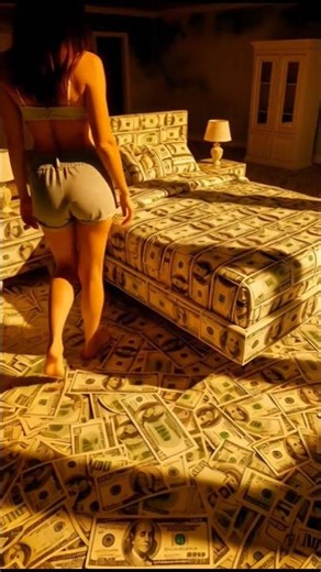 "Sleeping on a Money Bed 😱💸 | ASMR Currency Room Experience" ASMR #shortvideo