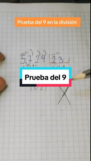 Prueba del 9 en la división