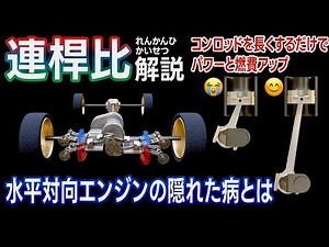 【自動車エンジン基礎講座】コンロッドの長さは正義！連桿比を解説