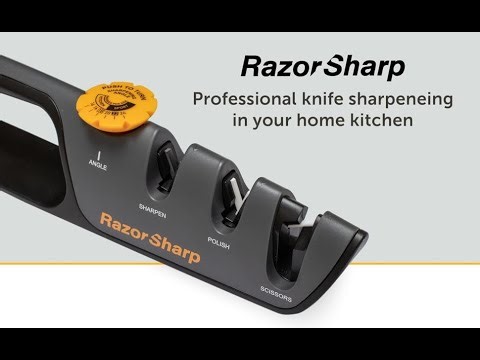 RazorSharp™ Knife Sharpener With Adjustable Angle Guide