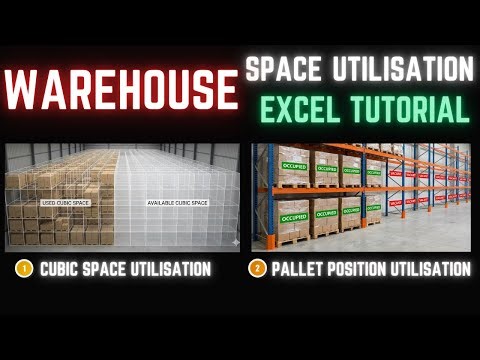 Warehouse Space Utilization in Excel | Calculate Warehouse Capacity & Cubic Utilization Step by Step