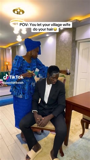 ‏The Barber village wife😂😂