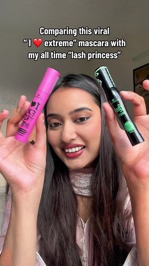 Essence Mascara Comparison: I ❤️ Extreme vs Lash Princess
