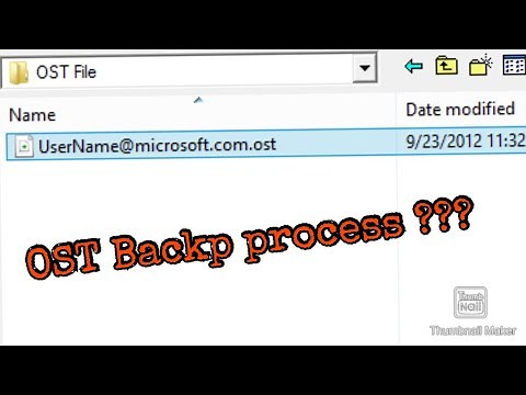 How to take backup of ost file ? Simple step
