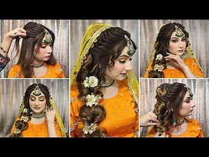 Bridal braid hairstyle tutorial | stylish hairstyle for wedding | bridal hairstyles wedding indian |