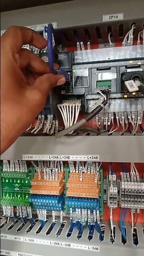 #omronplc to barcode cable communication#electricalengineering #barcode